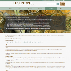 Leaf People Ingredients Glossary